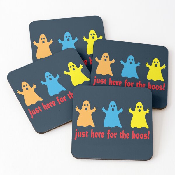 Item preview, Just Here For The Boos (1) - Cute Halloween Ghost Print designed and sold by ToluaPrints.