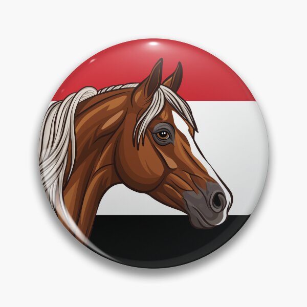 Item preview, An Abu' Urquob horse and the flag of Yemen designed and sold by Cheval-de-coeur.