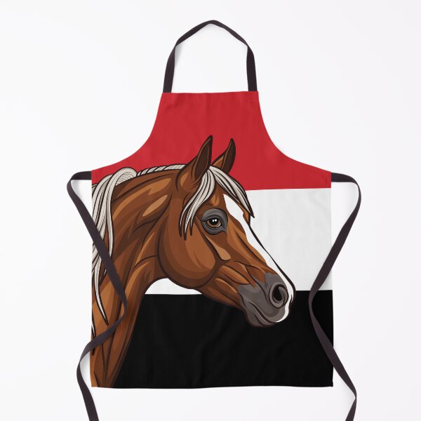 Item preview, An Abu' Urquob horse and the flag of Yemen designed and sold by Cheval-de-coeur.