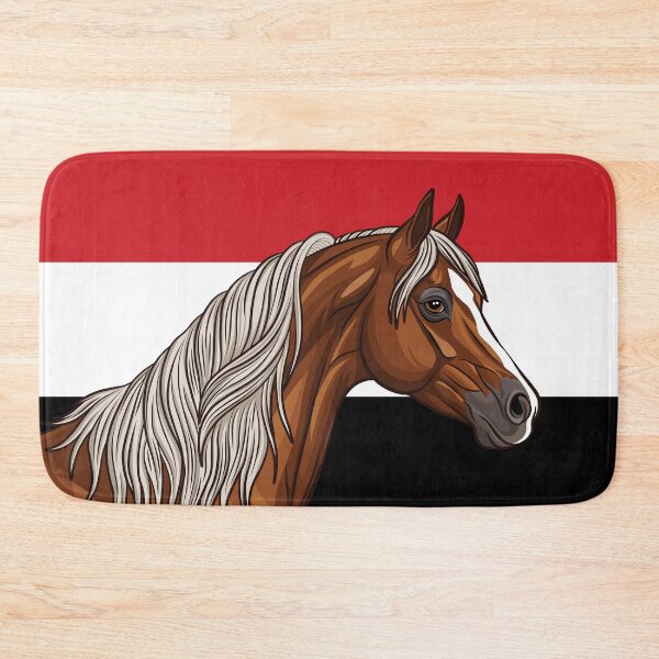 Item preview, An Abu' Urquob horse and the flag of Yemen designed and sold by Cheval-de-coeur.