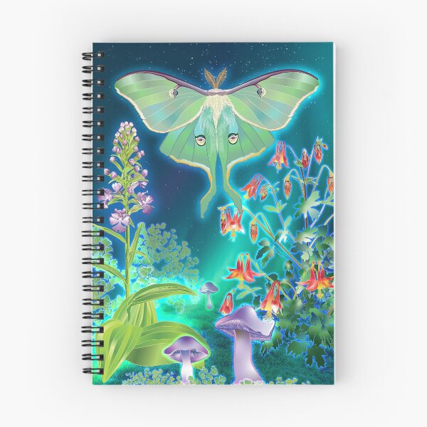 Item preview, Luna Moth, Columbine, Mushrooms, Fringed Orchid Moonscape designed and sold by Jedi-Artist.