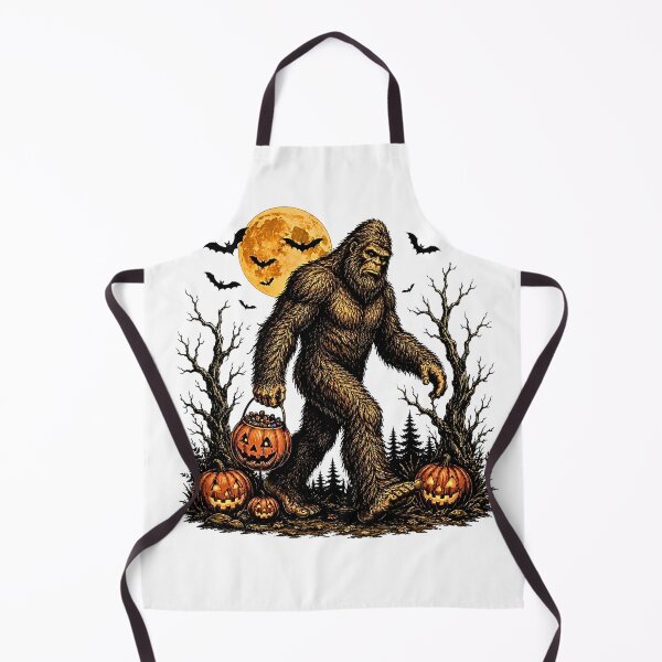 Item preview, Halloween Bigfoot Pumpkin Forest Sasquatch designed and sold by Rahamkshop.