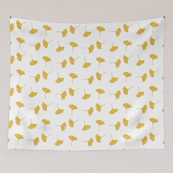Item preview, Golden Yellow Ginkgo Leaf Pattern Floral Aesthetic Sticker Sheet designed and sold by Rehnair.