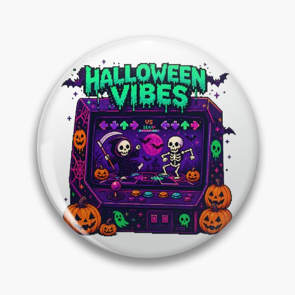 Artikelvorschau, Halloween Arcade Dance Battle Spooky Pixel Cabinet entworfen und verkauft von chattsuede.