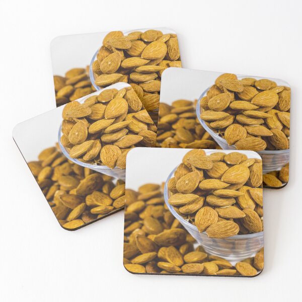 Item preview, Close-Up Bowl Of Raw Almonds Healthy Snack Nuts Protein-Rich Natural Food Ingredient designed and sold by Nmallia.