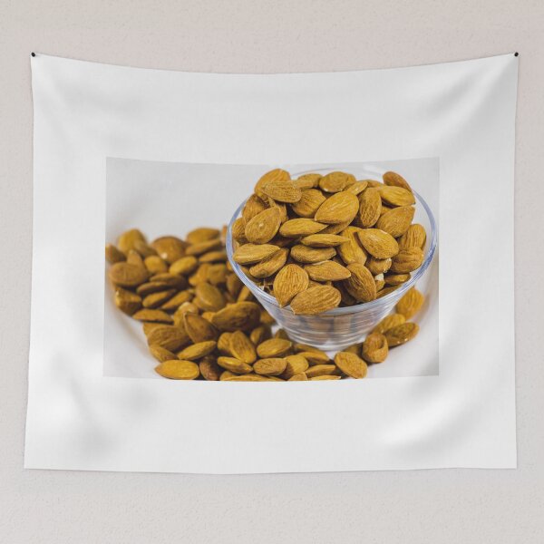 Item preview, Close-Up Bowl Of Raw Almonds Healthy Snack Nuts Protein-Rich Natural Food Ingredient designed and sold by Nmallia.