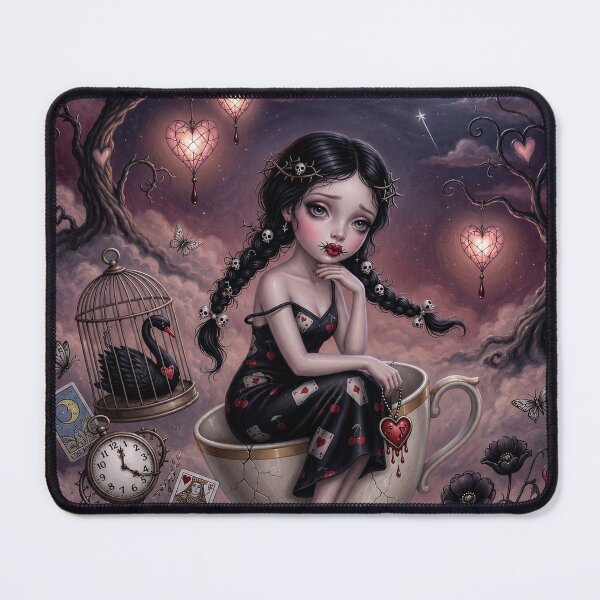 Item preview, Love Kills Slowly – Pop Surrealism Art, Gothic Cute Girl, Dark Whimsical Illustration designed and sold by Piagor.