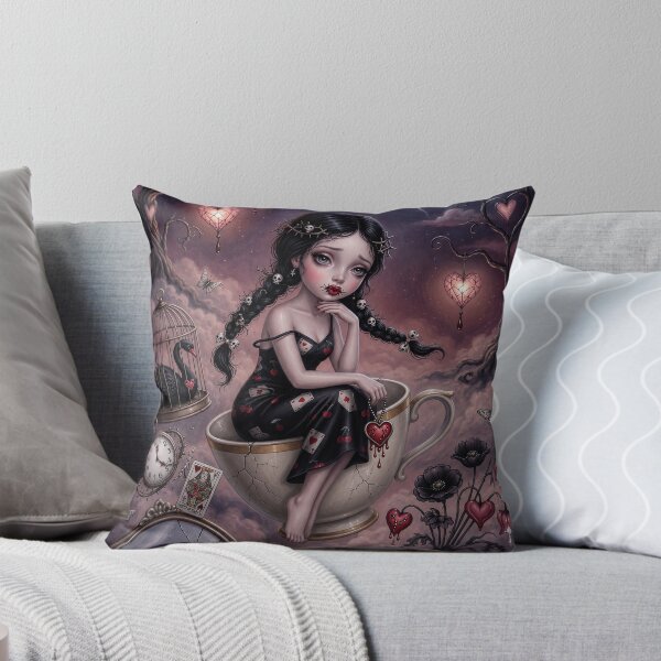 Item preview, Love Kills Slowly – Pop Surrealism Art, Gothic Cute Girl, Dark Whimsical Illustration designed and sold by Piagor.