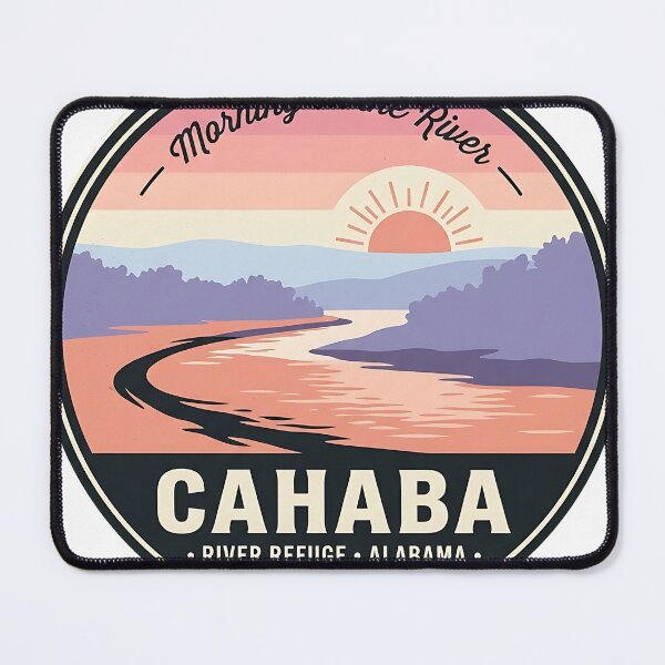 Item preview, Cahaba River Dawn Bend Alabama Refuge Sticker designed and sold by DetourDgn.