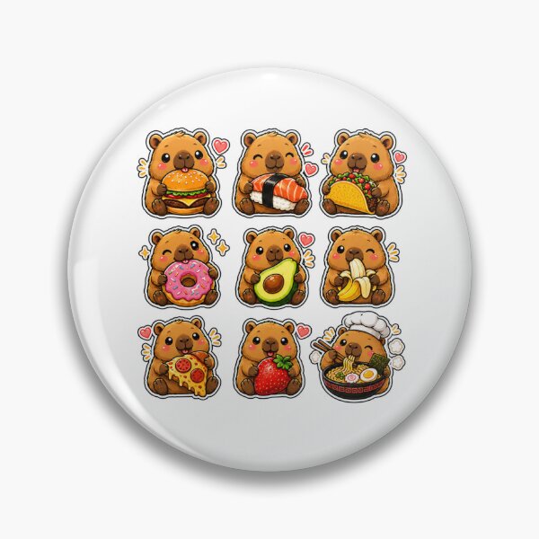 Item preview, Capybara Food Kawaii Cute Animal Funny Cartoon  designed and sold by WeirdlyMild.