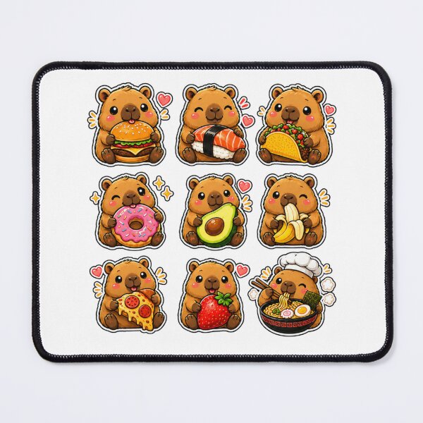 Item preview, Capybara Food Kawaii Cute Animal Funny Cartoon designed and sold by WeirdlyMild.
