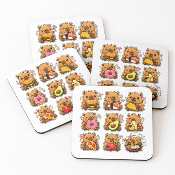 Item preview, Capybara Food Kawaii Cute Animal Funny Cartoon  designed and sold by WeirdlyMild.
