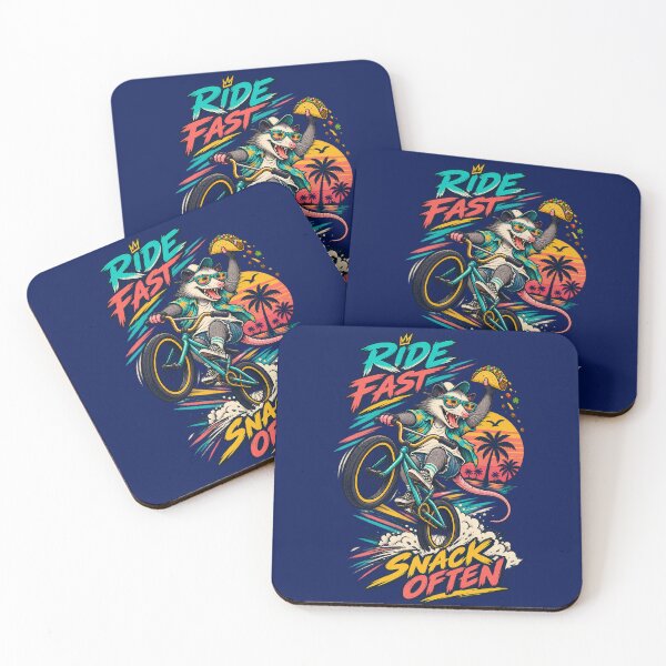 Item preview, Ride Fast Snack Often Possum BMX Bike Retro Taco Vibes designed and sold by SVox.