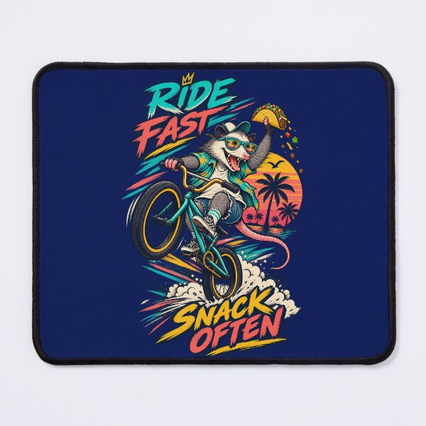 Item preview, Ride Fast Snack Often Possum BMX Bike Retro Taco Vibes designed and sold by SVox.