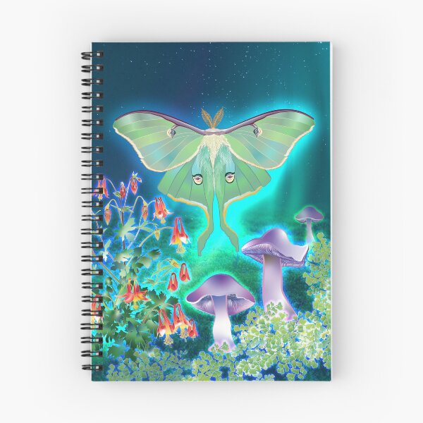 Item preview, Luna Moth, Columbine, Mushrooms, Fringed Orchid Moonscape designed and sold by Jedi-Artist.