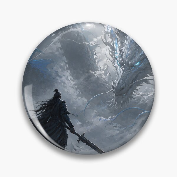 Item preview, Ancient Azure Dragon – Duel Above the Ruined Temple designed and sold by ChromaRune.