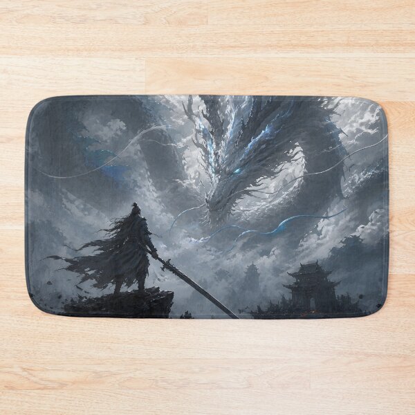 Item preview, Ancient Azure Dragon – Duel Above the Ruined Temple designed and sold by ChromaRune.