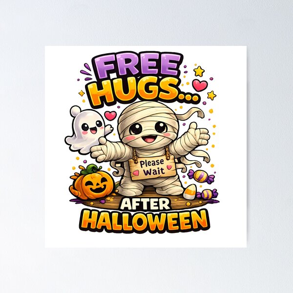 Item preview, Free Hugs Halloween Mummy designed and sold by Yomere.