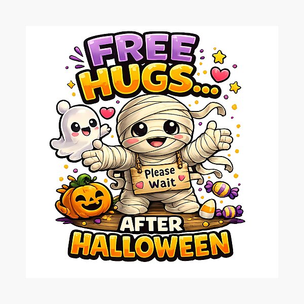 Item preview, Free Hugs Halloween Mummy designed and sold by Yomere.