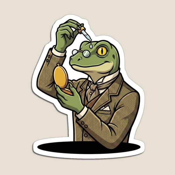 Item preview, Gentleman Reptilian Skincare Routine Victorian Dapper Lizard Person Grooming Pop Art designed and sold by Rare By Hero.