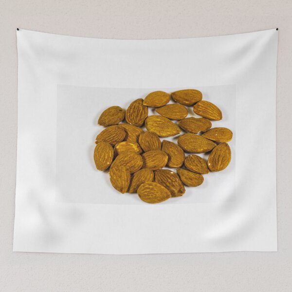 Item preview, Roasted Almonds Close-Up On White Background Healthy Snack And Nutty Protein Seeds designed and sold by Nmallia.