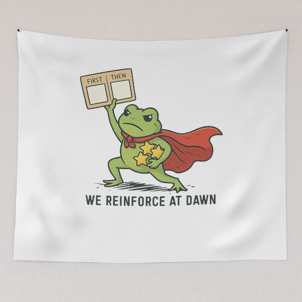 Item preview, We Reinforce At Dawn Frog Meme designed and sold by studio-ssaam.