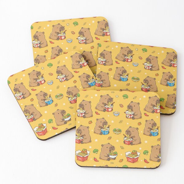 Item preview, Cute Capybara Noodle Takeout Pattern designed and sold by Soft Berry Studio.