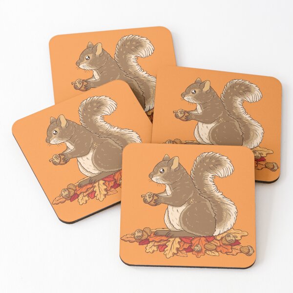 Item preview, Squirrel foraging acorns designed and sold by Maria-Henriques.