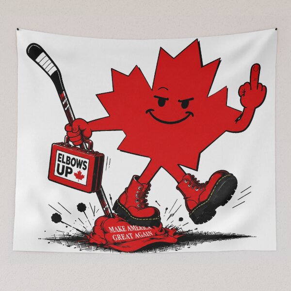 Item preview, Angry Maple Leaf Elbows Up Canada designed and sold by inVinnieVeritas.