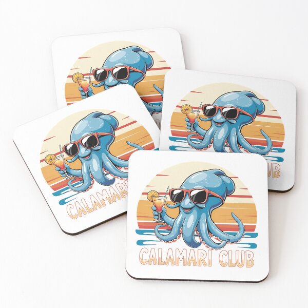 Item preview, Calamari Club T-Shirt | Funny Octopus Shirt with Sunglasses | Humorous Squid Gift for Men and Women | Summer Beach Holiday Top designed and sold by Aetheriaworld.