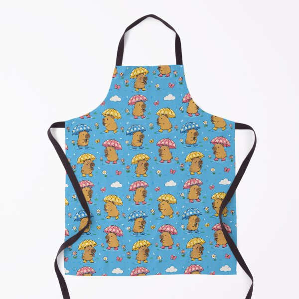 Item preview, Cute Capybara Flower Umbrella Pattern designed and sold by Soft Berry Studio.