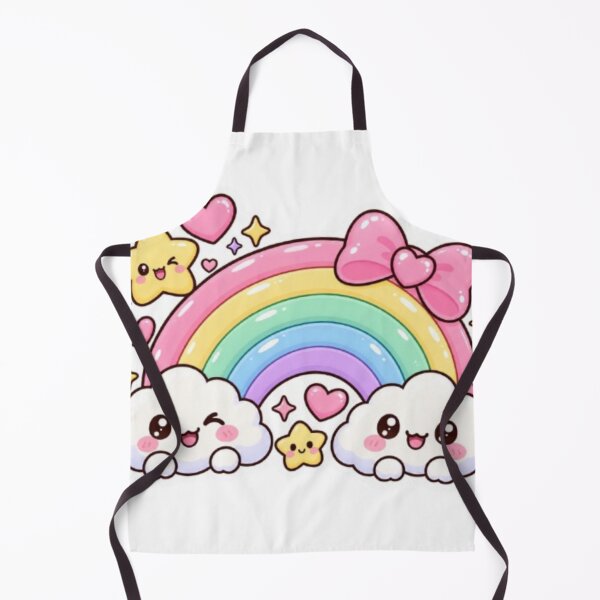 Item preview, Cute Kawaii Rainbow Sticker | Pastel Rainbow with Smiling Clouds & Hearts designed and sold by Vegasstickers.