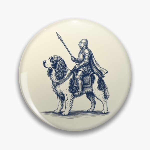 Item preview, Knight Riding Cocker Spaniel Dog Vintage Medieval Art  designed and sold by Y-Vibes.
