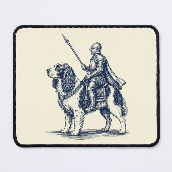 Item preview, Knight Riding Cocker Spaniel Dog Vintage Medieval Art designed and sold by Y-Vibes.