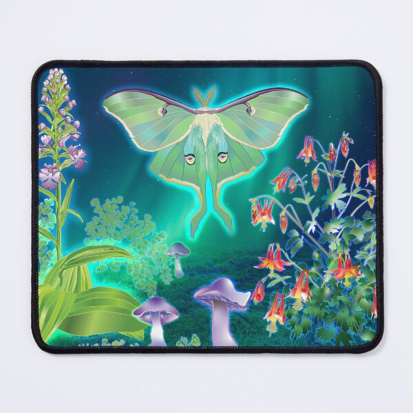Item preview, Luna Moth, Columbine, Mushrooms, Fringed Orchid Moonscape designed and sold by Jedi-Artist.