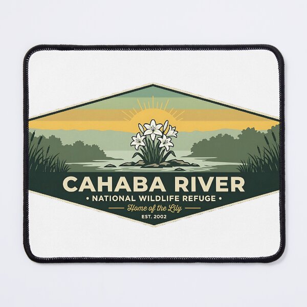 Item preview, Cahaba River NWR Alabama Lily Badge Sticker designed and sold by DetourDgn.