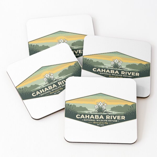Item preview, Cahaba River NWR Alabama Lily Badge Sticker designed and sold by DetourDgn.