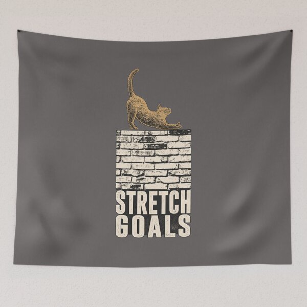 Item preview, Stretch Goals Stretching Cat – Vintage Cat Yoga designed and sold by HOUSE OF TIST.