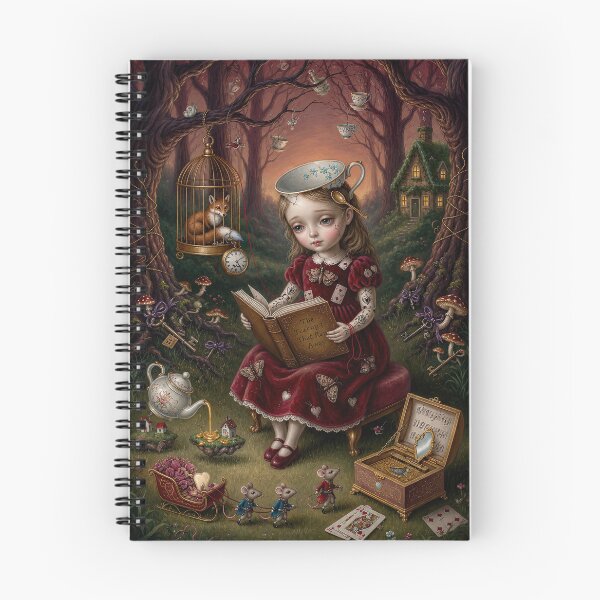 Item preview, Tea Time in the Enchanted Forest – Pop Surrealism, Victorian Girl, Whimsical Storybook Art designed and sold by Piagor.