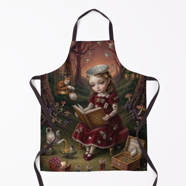Item preview, Tea Time in the Enchanted Forest – Pop Surrealism, Victorian Girl, Whimsical Storybook Art designed and sold by Piagor.