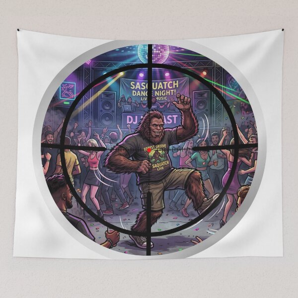 Item preview, Funny Bigfoot Sighting - Dancing in the Nightclub designed and sold by Spank My Yeti.