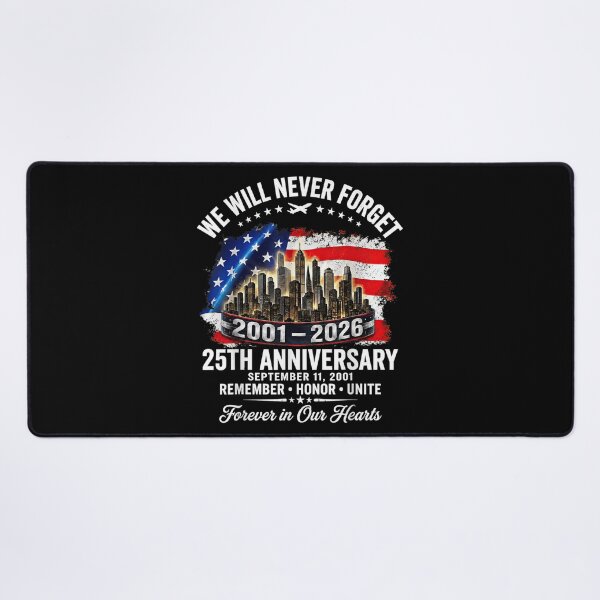 Item preview, 25th Anniversary September 11 2001 Never Forget Memorial designed and sold by Remontadarnia.