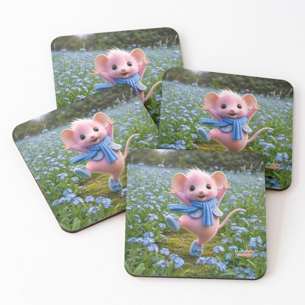 Item preview, Mousy Dancing Through Blue Flowers designed and sold by PuppyBerry.