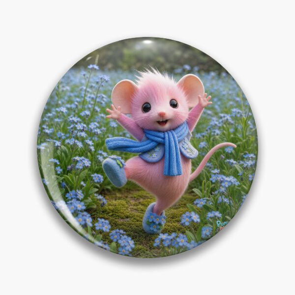 Item preview, Mousy Dancing Through Blue Flowers designed and sold by PuppyBerry.