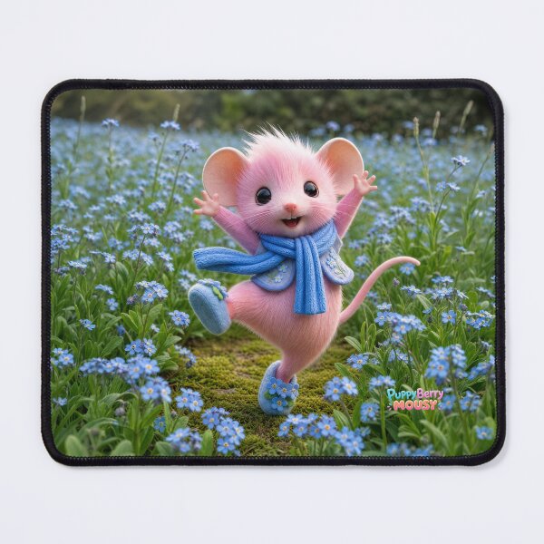 Item preview, Mousy Dancing Through Blue Flowers designed and sold by PuppyBerry.