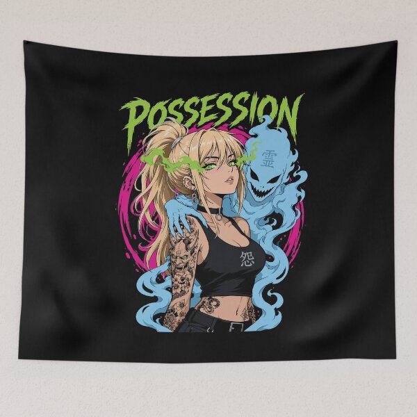 Item preview, Demon Possession Anime Girl designed and sold by GhoulishGraphX.