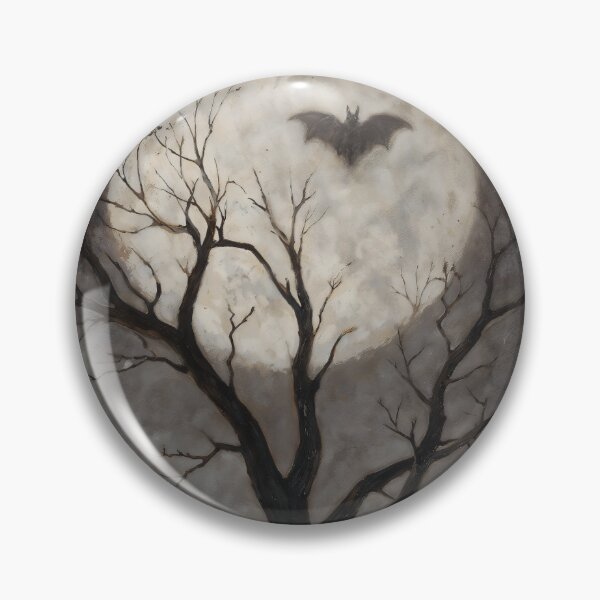 Item preview, Gothic Full Moon With Flying Bat Painting designed and sold by DarkHolyQueen.