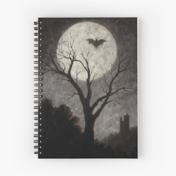 Item preview, Gothic Full Moon With Flying Bat Painting designed and sold by DarkHolyQueen.
