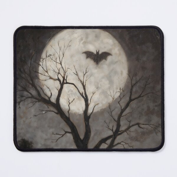 Item preview, Gothic Full Moon With Flying Bat Painting designed and sold by DarkHolyQueen.