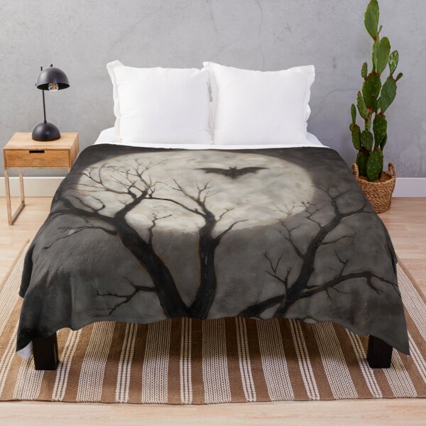 Item preview, Gothic Full Moon With Flying Bat Painting designed and sold by DarkHolyQueen.